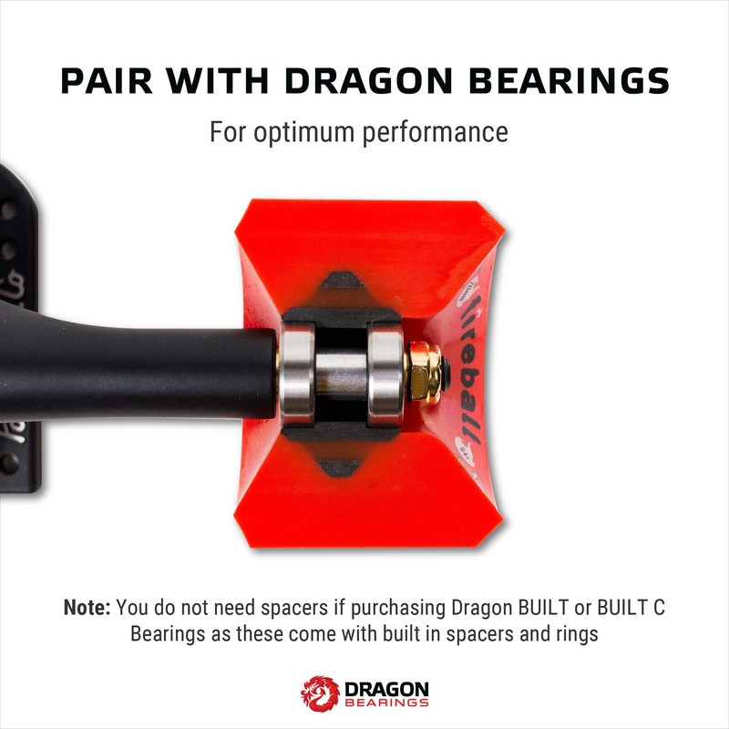 Fireball Dragon Spacers and Washers for Skateboards and Longboards
