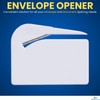 1InTheOffice Letter Opener, Envelope Opener Slitter Concealed Blade 2.5", White,6