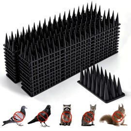 Bird Spikes,20 Pack Pigeon Obstacle for Small Birds Raccoon Cats Defender for Outside to Discourage,Bird Spikes for Fence Patio & Outdoor Areas(Black)