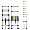 12.5ft Telescoping Ladder Aluminum Extendable Ladder Collapsible Locking Mechanism for