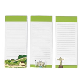 Inkdotpot Pack of 3 Magnetic Fridge To,Do List Notepads- Magnetic Memo Pads For Refrigerator- (50 Sheets Each)