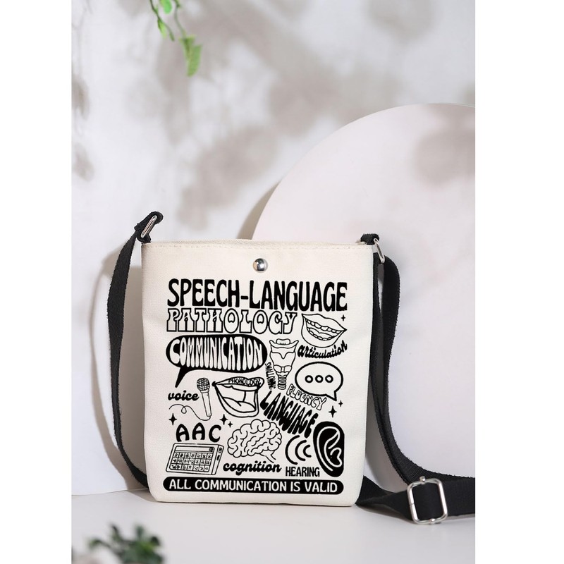 KUIYAI Speech Therapist Gift, SLP Scope of Practice Crossbody Bag,