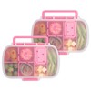 Paris Hilton 2-Pack Bento Style Snack Boxes, 7-Compartment Lunch Containers