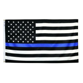 Annin Thin Blue Line Flag American Made 2x3 ft NYL-GLO by Annin USA made US #3915