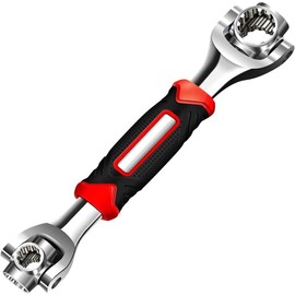 52 in 1 Universal Socket Wrench, 52 in 1 Socket Spanner Wrench with 360 Rotating , Chrome Vanadium Steel, Non-Slip Handle, Suitable for Automotive, , and Furniture Repairs:_52 in 1