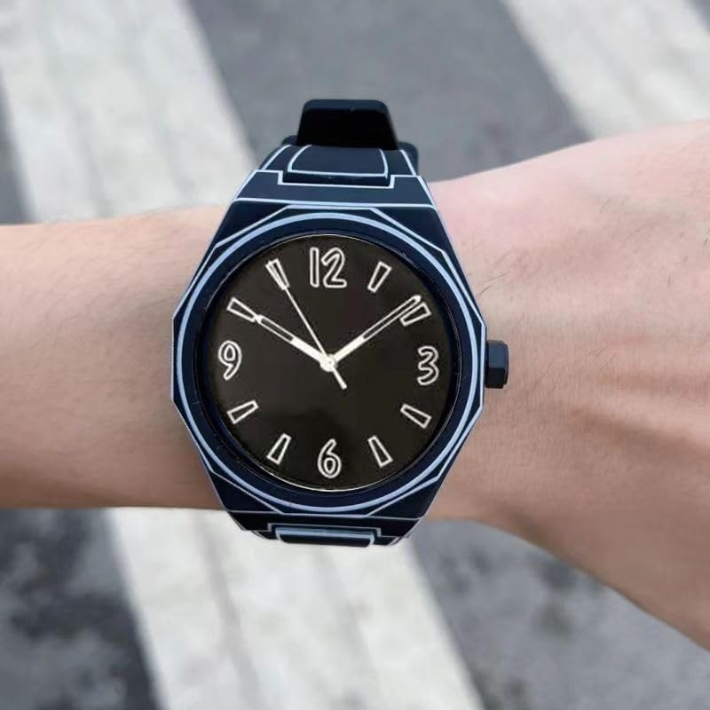 ERNIE KLEIN Men's Cartoon Watch, cartoon-black