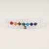 GAVU OM Healing Crystal 7 Chakra Bracelet, Rock crystal, rock