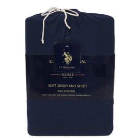 U.S. Polo Assn. All Season, Soft and Cozy T-Shirt Material, 1800 Thread Count 4-Piece Cotton Rich Jersey Sheet Set