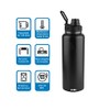 Botella Agua Fría Caliente 1.2 L Termo Acero Inoxidable