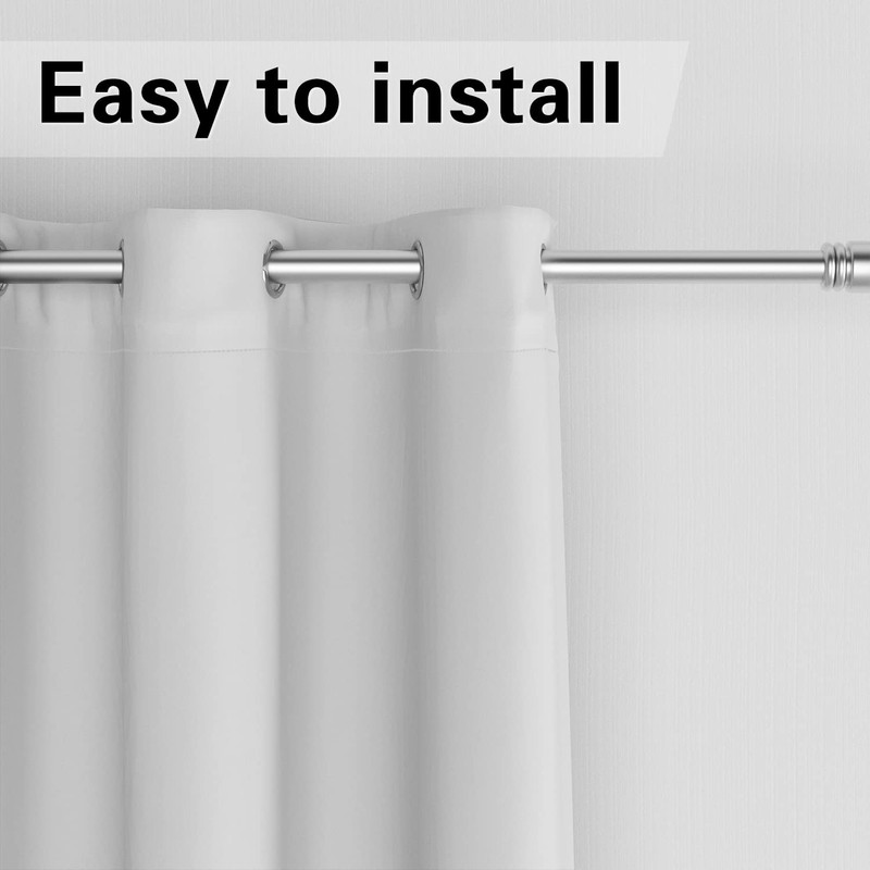 Curtains 92 inches Long Greyish White Living Room Darkening Window