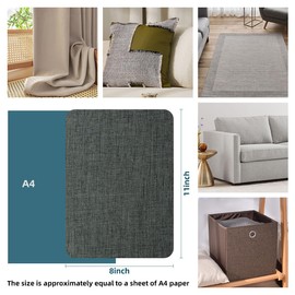 WILDREEDS 2 Pcs 8 x11 Inch Linen Repair Patches, Self-Adhesive Fabric Patch for Sofas, Couch, Furniture,Tote Bags, Car Seats (Dark Grey)