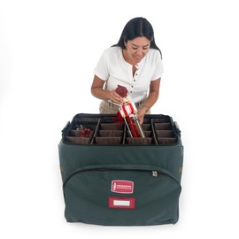 TreeKeeper Stack & Lock™ Nutcracker and Figurine Collectibles Storage Boxes - Large Ornament Bag for Holiday Decor Storage - Great for Storing 16 Carolers, Santa Figure, or Nut Cracker Ornaments