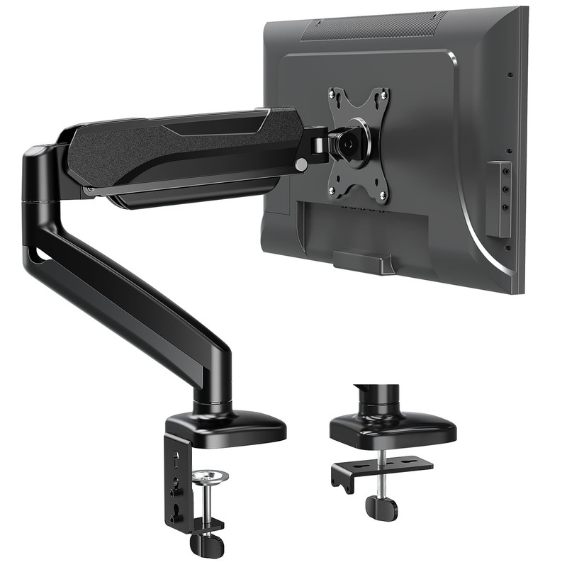 MOUNTUP Single Monitor Desk Mount, Adjustable Gas Spring Monitor Arm