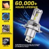 AQJ 4X LED Headlight Bulbs High/Low Beam + Fog Light