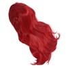 Red Long Straight Wigs with Bang Synthetic Heat Resistant Breathable