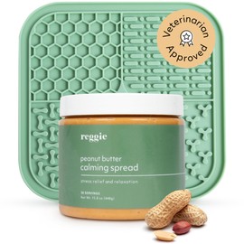 Reggie Calming Spread & Mint Green Lick Mat Bundle | Reduce Boredom, Hyperactivity, Separation Anxiety, & Stress | Vet-Approved & Ideal for All Dog Breeds and Sizes