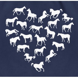Shirtracer - Gym Bag Backpack - Horses - Bags - Horse Heart, 04 Navy Blue