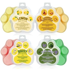 Scented Melting Wax for Candle Warmers, 4 Scents, Cat's Paw Shaped Soy Wax Blocks, for Home Odor Removal, Kitchen, Home, Bath, Yoga, Holiday Celebrations