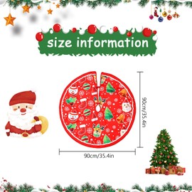 YXHZVON Christmas Tree Skirt, Christmas Tree Blanket Round, Christmas Tree Stand Rug for Christmas, Christmas Tree Underlay, Red, Santa Claus Pattern
