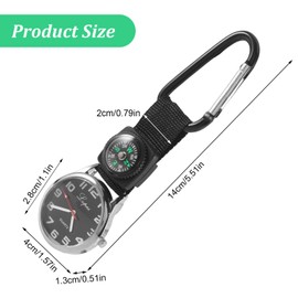 CIGTSICO Compass with Keychain and Carabiner Watch, Orientation Navigation Orienteering Hiking Compass for Outdoor Camping Sport Hiking Navigation and Survival