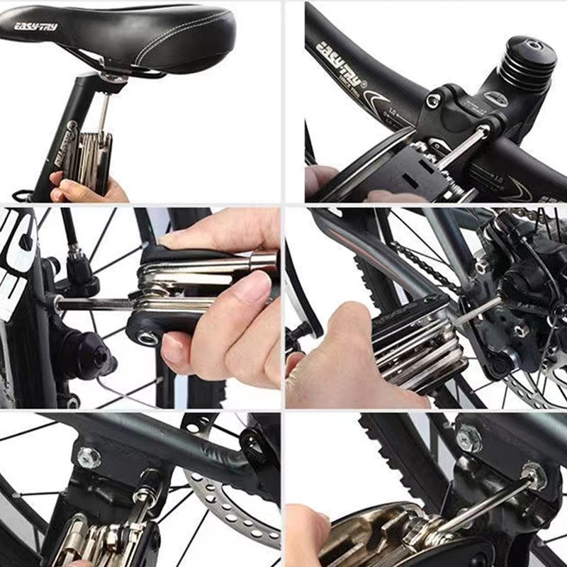 WUDQIJI Bicycle Multifunction Tool 15 in 1 Bicycle Tool Bicycle