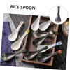 BIUDECO 3pcs Japanese Style Ceramic Serving Spoon Kitchen Tool for