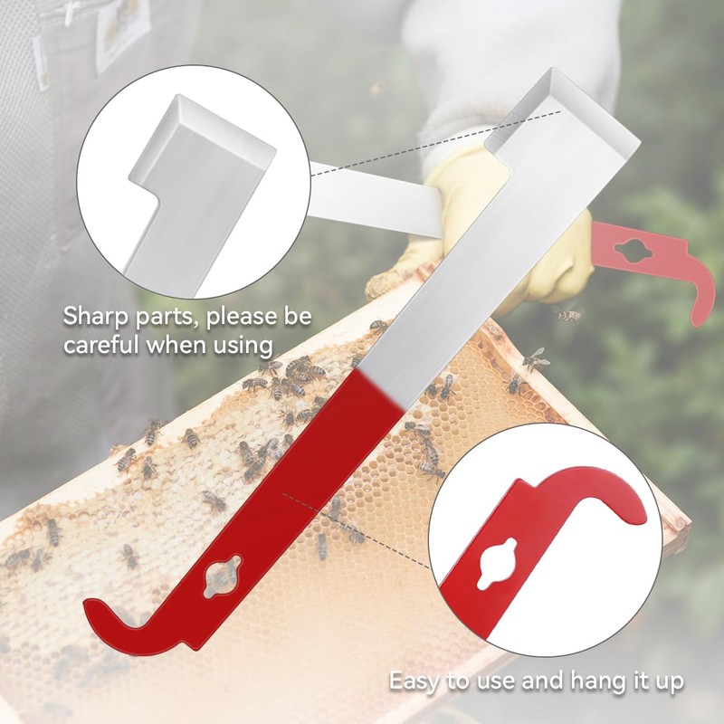 Tenalleys Stainless Steel Beekeeping Hive Tool Frame Lifter and Scraper