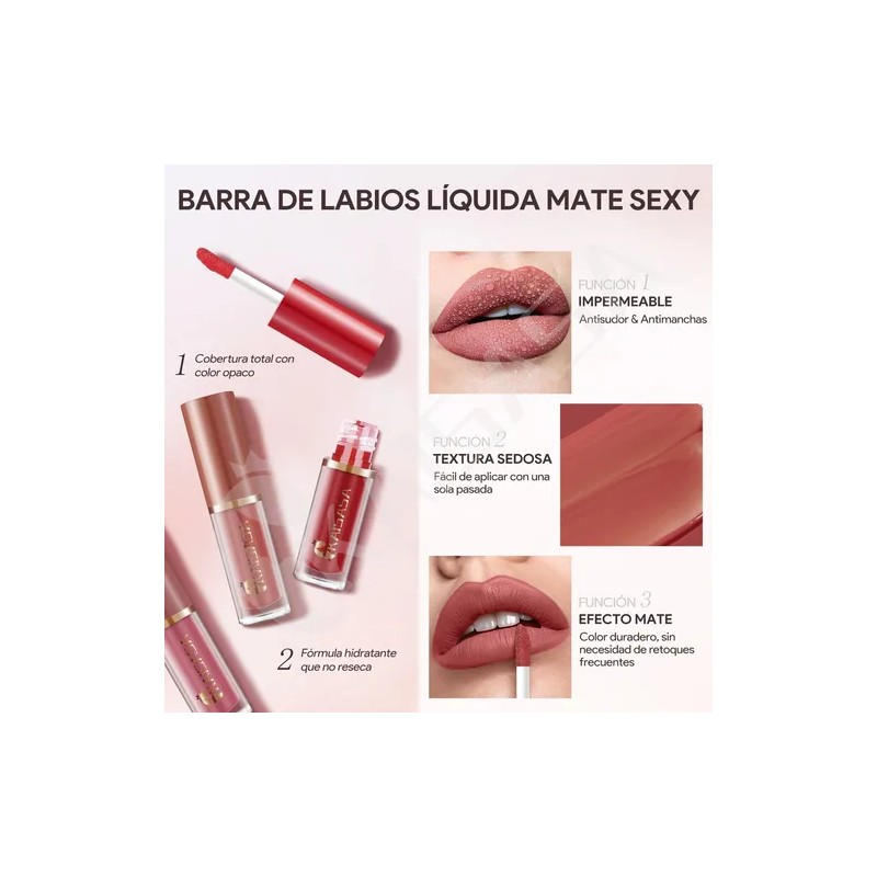 Set De 12 Labiales Mate De Larga Duración Pintalabio Regalo