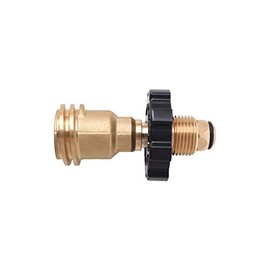 Flame King POL01JT002 Propane Tank Adapter POL to QCC1 Type Converts Old to New Connection, Brass