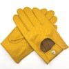 ZLUXURQ Men's Luxury and Soft 100% Sheepskin Leather Driving Gloves