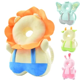 Protector de Cabeza de niño – Casco de Niño para Gatear Mochila, Caminar, Correr, Sin Golpes y Cojín Suave, Gorra Protectora Ajustable, Protector para La Cabeza de Seguridad Del Niño–Cascos(leoncito)