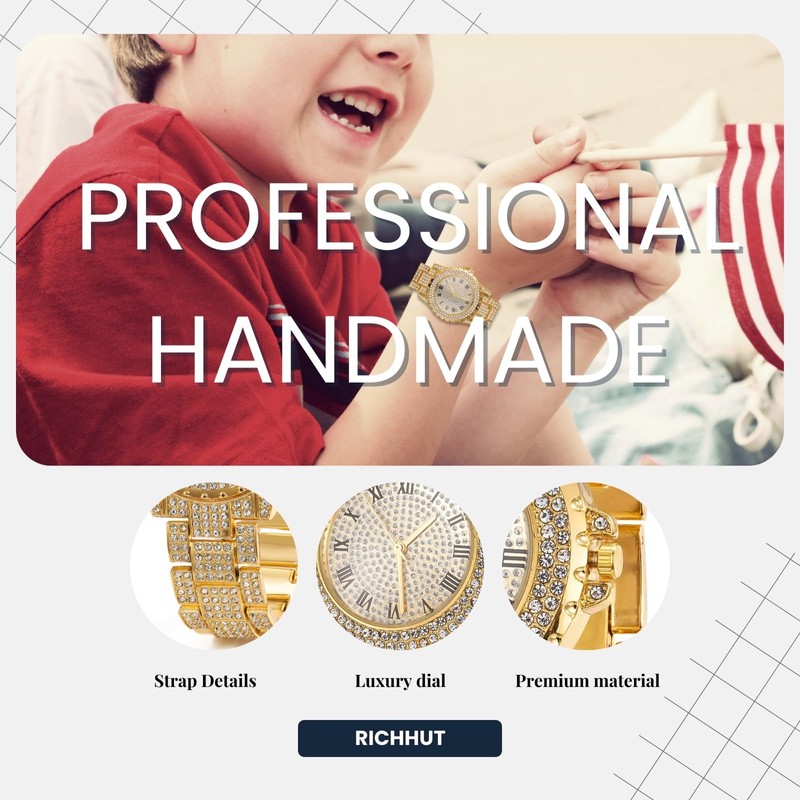 richhut Luxury Diamond Watch for Kids Teen - Iced Out