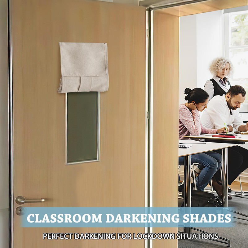 RYB HOME Classroom Door Window Cover, Privacy Sunlight Shades for
