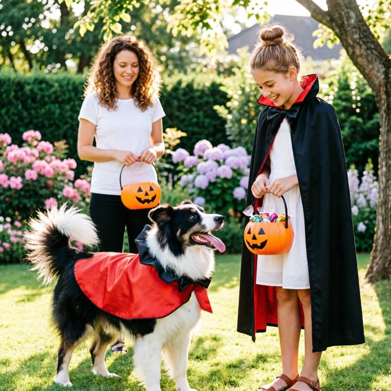 4Pcs Vampire Family Halloween Costume Set, Matching Costume for Human