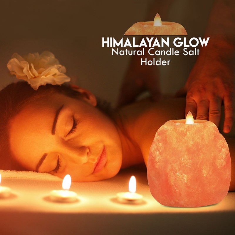 Himalayan Glow Candle Holders, Himalayan Salt Tea Light Candle Holders