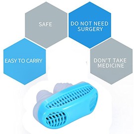 LingssssAnti Snore Snoring Devices Aids, 2 Pack 2 in 1 Anti Snore Nose Purifier Snore Stopper Nose Vents Solution Blocker Preventer Relief for Women Men to Stop Snoring Noise Silent Night Sleep (blue+blue)
