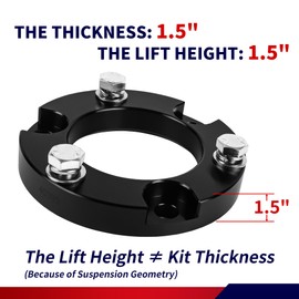 Flycle 1.5'' Leveling Lift Kit, 1.5'' Front Leveling Kit Forged Front Strut Spacers for 2005-2023 Tacoma 4 Runner