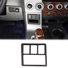 Car Dragging Mode Switch Frame Trim Sticker Fit Toyot@a Tundra 2007-2013 Real Carbon Fiber Center Console Drag Mode Control Switch Frame Decorative Decal Sticker Protective Cover Interior Accessories