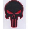 Unbranded Punisher (Black/Red) Embroidered Patches 3.5"x2.5" iron-on