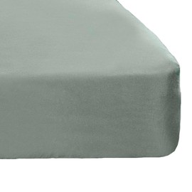 Brentfords Plain Dyed Bed Fitted Sheet Soft Microfibre Duck Egg Size, Duck Egg Blue, Single