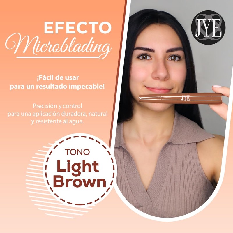 Lapiz para Cejas Efecto Microblading, Dibujo pelo a pelo, Impermeable,