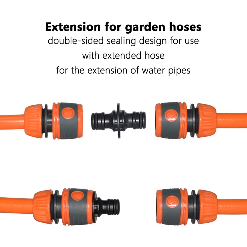 HAOBIN Pack of 8 1/2 Inch Double Plug Hose Connectors