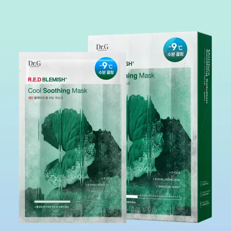 Dr. Jiru 닥터지 레드 블레미쉬 쿨 수딩 마스크 10P 쿨링
