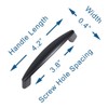 monti hardware | 5 Pack Flat Black 3.75 Inch Hole