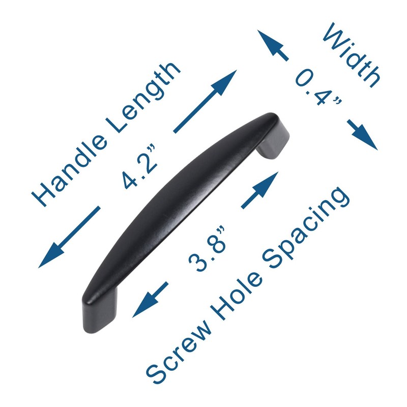 monti hardware | 5 Pack Flat Black 3.75 Inch Hole