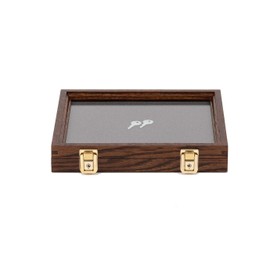 Two Timbers Small Display Case with Walnut Finish Handmade Wood Box with Glass Top, Arrowheads, Knives, Rocks, Pins, Collectibles, Collections, Medals, Military Coins 4h, Memory Box Keepsakes