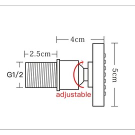 Brass Adjustable Round Massage Spa Body Jet Side Sprayer for Bathroom Shower, Chrome Finish