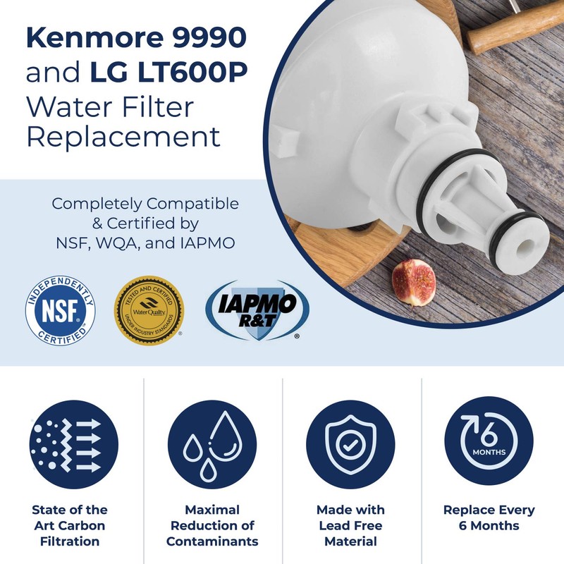 Pureline 9990 & LT600P Water Filter. Compatible with Kenmore 9990,
