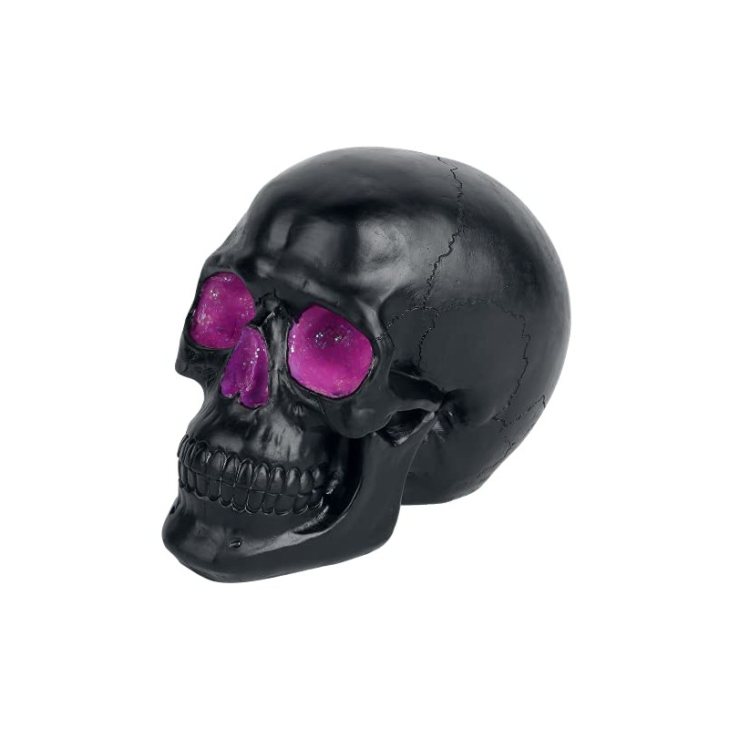 Nemesis Now Geode Skull Figurine 17cm, Resin, Black, Purple