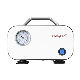 stonylab Diaphragm Vacuum Pump, Compact Oil Free Vacuum Pump Pressure Pump with 10 L/min Flow Rate for Filtration Distillation Laboratory Work, 110-220V